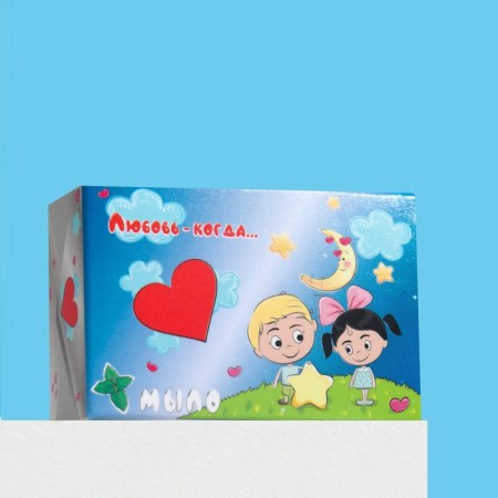 Soap "love when...", peppermint and menthol, curly, 40 g