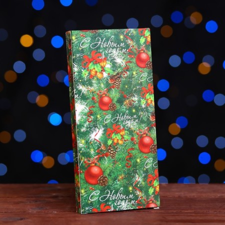 Gift box for tiles of chocolate with the window "cones", 17.1 x 8 x 1.4 cm-1