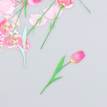 Set of stickers "Flowers. Pink blush" 30 pcs 8.5x11 cm-1