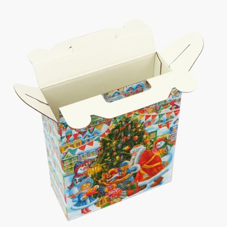 Gift box New Year's gift "Magic City" 16.8 x 7 x 25 cm. New Year-3
