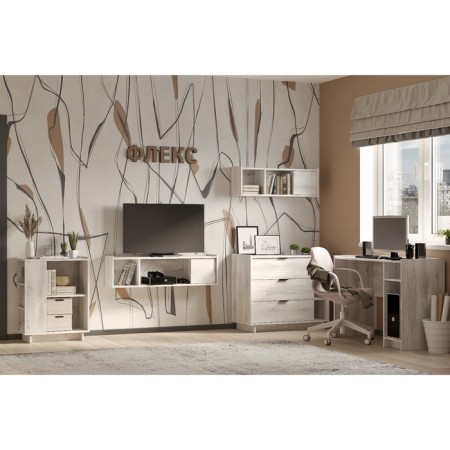 Hinged shelf "Flex 11", 900 × 250 × 300 mm, color of oak shavinigan-6