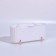 Organizer for storage, with a lid, 3 sections, 21 × 8 × 9 cm, white/pink-gold color