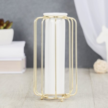 VAZA Ceramics HEAR "Gaudi" cylinder, 10x18.5 cm, white-1