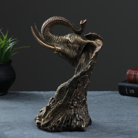 Standing for the bottle "Elephant" Bronze 14x13x25cm-2