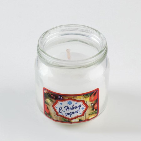Aromatic candle in the Bank "Winter Forest", 6.4x6 cm-2