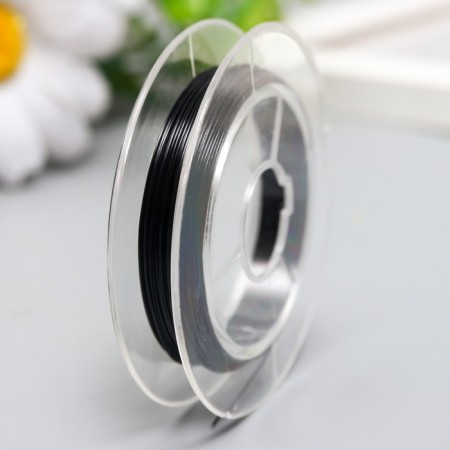 Biser wire d 0.3 mm, black steering wheel.10 m