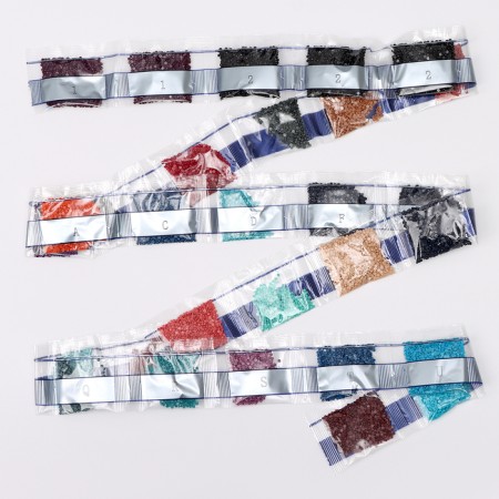 Diamond mosaic with a complete filling on canvas with a subframe of Samurai, 40 x 50 cm-2