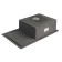 Kitchen sink Aflorn AF97851-L, Sredal, Left, S = 3.0 and 0.8 mm, 78x51x22 cm, siphon, satin