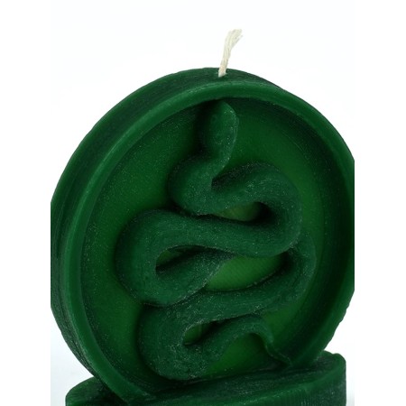 Interior candle in the box "Snake in a circle", green, 66 x 69 x 27-5