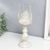 Summary Metal for 1 candle "Tinatized Flower" White with a patina 31.5x13.5x13.5 cm