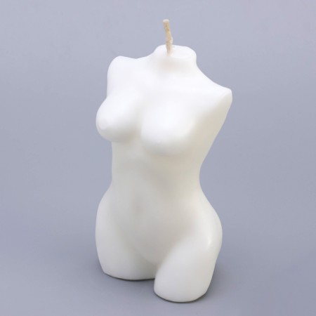 Figure candle in a gift box "Women's silhouette", 10 cm, white-4