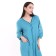 Women's bathrobe, blue color, size 58