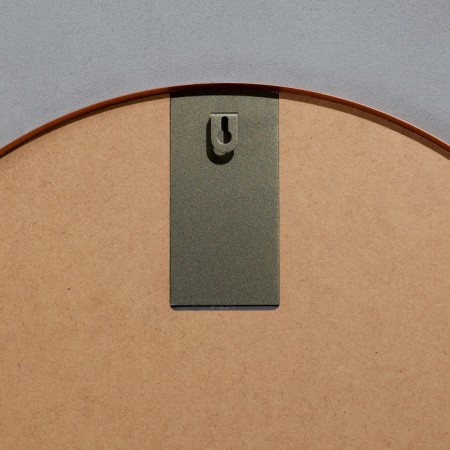 Wall mirror in a round case made of metal, d = 60, copper ruby-3