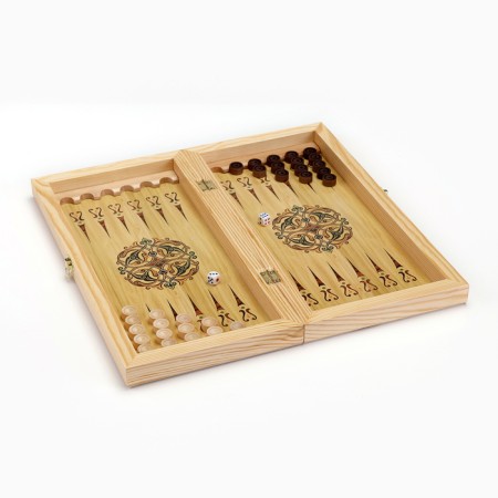 Board game 3 in 1 "Status": chess, checkers, backgammon, board wood 50 x 50 cm-6