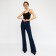 Women's jeans with Minaku arrow, dark blue color, size 42