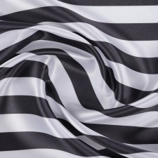Atlas flap, white-black strip, 100 × 150 cm