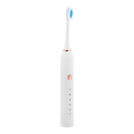 Luazon LP-005 electric toothbrush, vibrational, 2 nozzles, from battery, white-1
