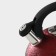A kettle with a stainless steel whistle Snow, 3 l, induction, red color