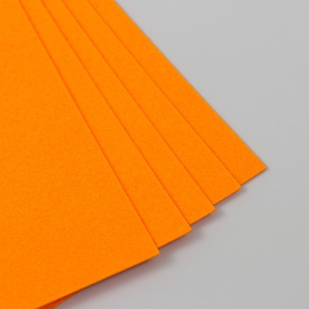 A set of felt 22x30 cm, 5 sheets, Korea, col. orange-2