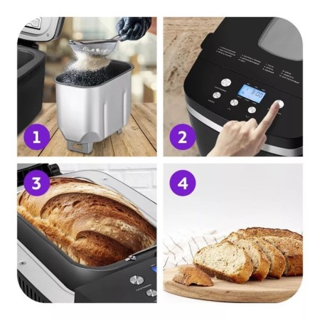 Bakery KitFort KT-314, 850 W, 14 programs, up to 1.35 kg, black-8