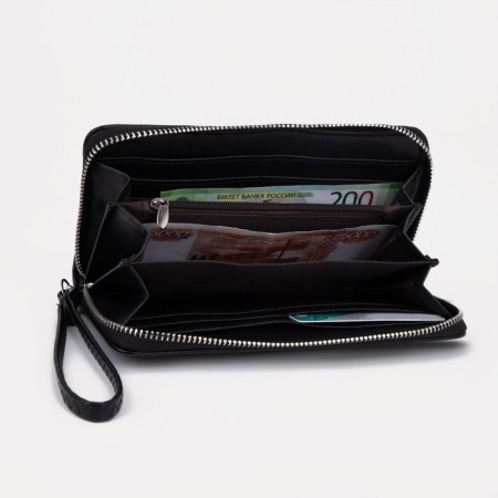 Women's wallet with lightning, black color-3