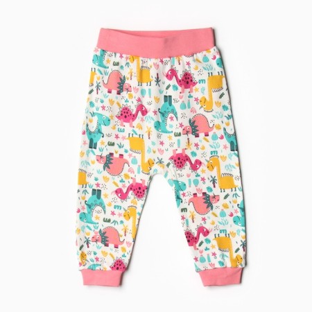 Pants children, white/dino color, height 74 cm