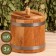 Oak tube, 3l, stainless hoop, with a lid, with a nest