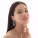 Roaling earrings "Pearl thread" d = 4.5, white color in silver
