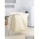 Basket-mezzle for linen on a metal frame, 53 × 39 × 62 cm, beige color