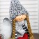 Interior doll "Angel-girl shy with heart" 33 cm
