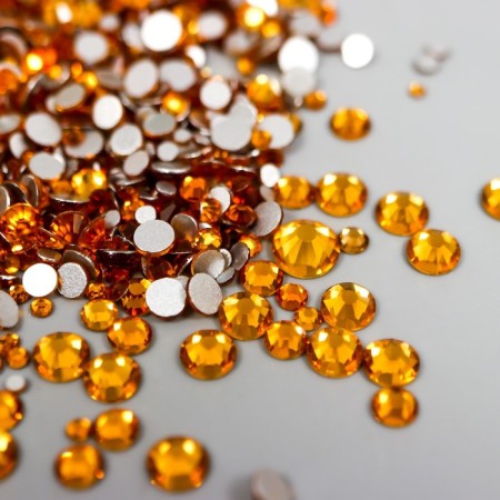 Decor for creativity Glass "Rhubates truncated cone. Caramel" d = 1.5-6.5 mm set 1000 pcs-1