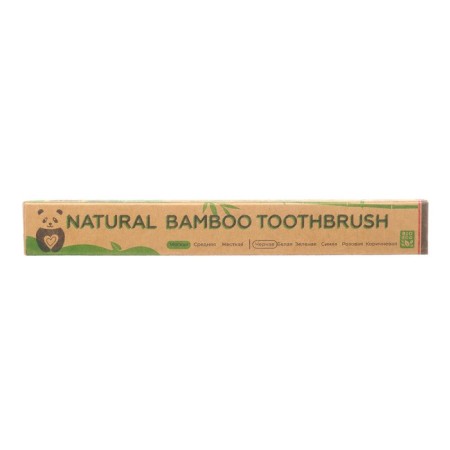 Bamboo toothbrush is soft, in the box, black-2