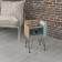 Bedside table Liverpool 35x35x48 cm, oak craf gold, black
