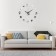 Watching interior, 3D "hearts", silent, sticker, large, d-40 cm