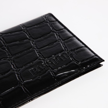 Cover for passport, black color-4