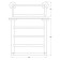 Shelf for towels with a barbell, width 50 cm, chrome