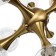 Chandelier "Molecule" 8xg9 brass 73x73x150 cm