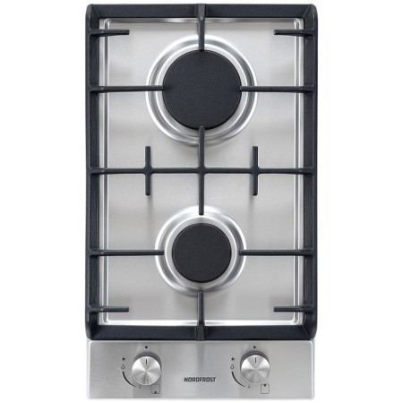 The hock surface NordFrost HS 3022 x, gas, 2 burners, stainless steel