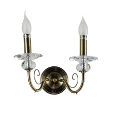 Bra Stewsvet 15008/2WAB+CL, 2x40W, E14, 38x20x35 cm, bronze color