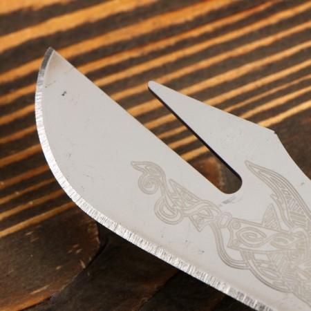 Vilka knife (skewer) for barbecue Uzbek with engraving-3