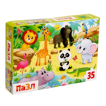 Puzzles "Funny Zoo", 35 elements