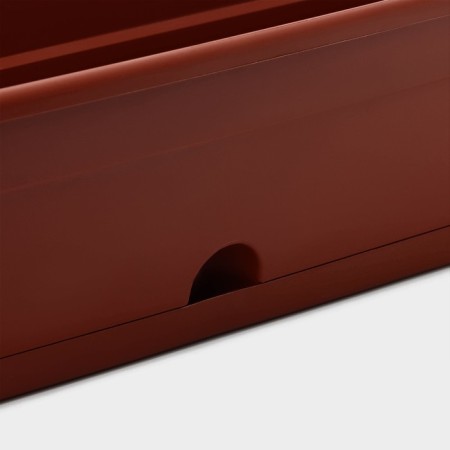 Balcony box for flowers, 80 cm, 16 l, terracotta color-2