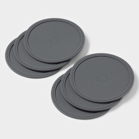 Set of stands for hot, under a mug, silicone, 6 pcs, d = 8 cm, gray-3