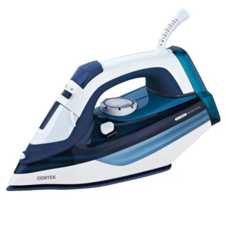 The iron Centek CT-2319, 2400 watts, ceramics, 480 ml, drop-stop, steam. The blow, white-blue