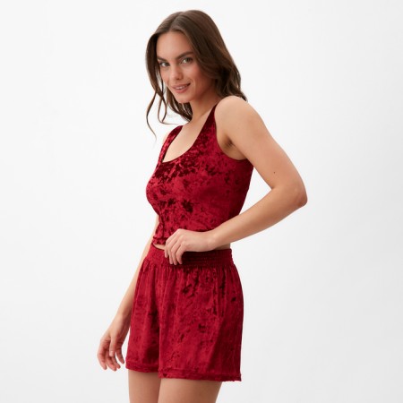 Top female kaftan "velvet", 40-42, burgundy-5