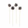 New Year's decor "White cones on a skewer" 4 pcs.