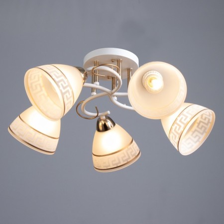 Askfeya chandelier 5he27 40W white-gold 50x50x24 cm Bayerlux-1