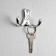 Hook furniture tundra TKD024, two -rod, chrome