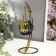 Climber Metal, 1 candle "Stars" black with gold 24.5x11x11 cm