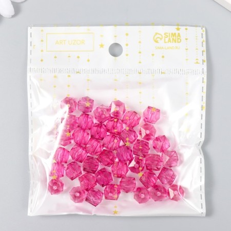 Plastic beads "Crystal multi -graphic. Orchid" Transparent set of 20 g 1x1x1 cm-2